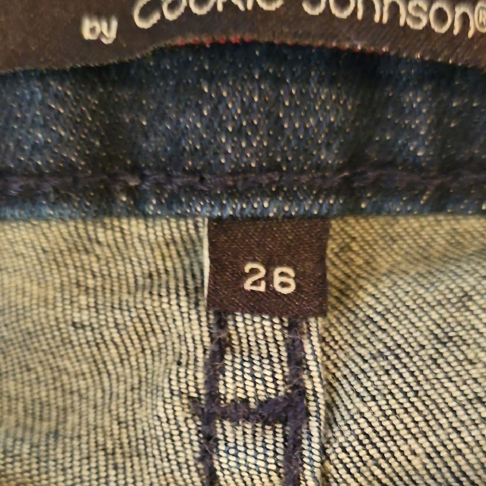 CJ by Cookie Johnson -Pearl Slouchy - Sequined Tuxedo Stripe Leg - Size 26 - Picture 11 of 12